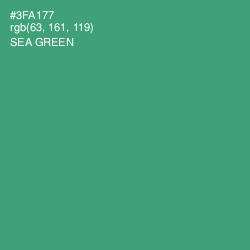 #3FA177 - Sea Green Color Image