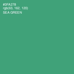 #3FA278 - Sea Green Color Image