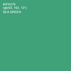 #3FA279 - Sea Green Color Image