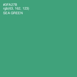 #3FA27B - Sea Green Color Image