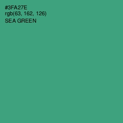 #3FA27E - Sea Green Color Image
