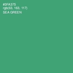 #3FA375 - Sea Green Color Image