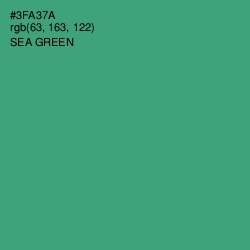 #3FA37A - Sea Green Color Image