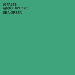 #3FA37B - Sea Green Color Image