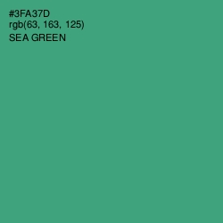 #3FA37D - Sea Green Color Image