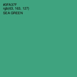 #3FA37F - Sea Green Color Image