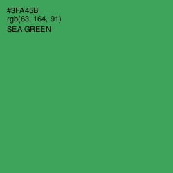 #3FA45B - Sea Green Color Image