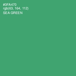 #3FA470 - Sea Green Color Image