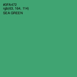 #3FA472 - Sea Green Color Image