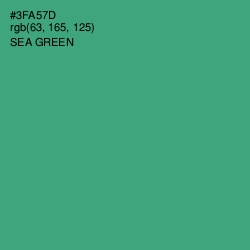 #3FA57D - Sea Green Color Image