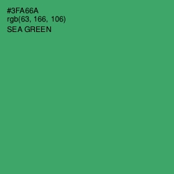 #3FA66A - Sea Green Color Image