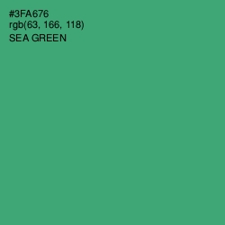 #3FA676 - Sea Green Color Image