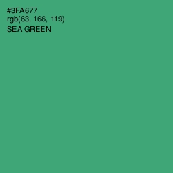 #3FA677 - Sea Green Color Image