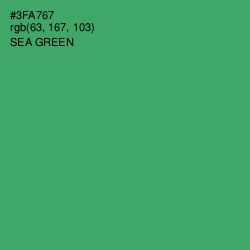 #3FA767 - Sea Green Color Image