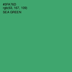 #3FA76D - Sea Green Color Image