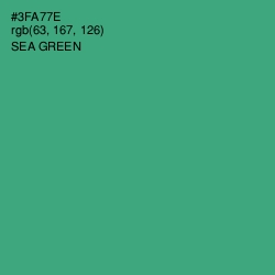 #3FA77E - Sea Green Color Image