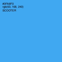 #3FA8F0 - Scooter Color Image