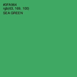 #3FA964 - Sea Green Color Image