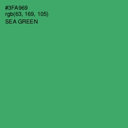 #3FA969 - Sea Green Color Image