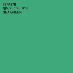 #3FA97B - Sea Green Color Image