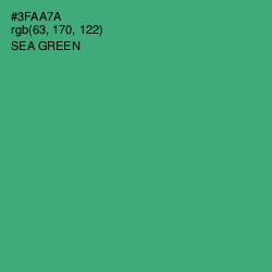 #3FAA7A - Sea Green Color Image