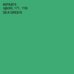 #3FAB74 - Sea Green Color Image