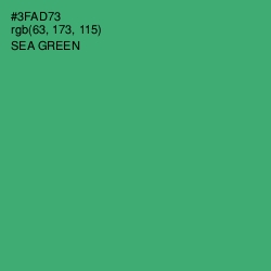 #3FAD73 - Sea Green Color Image