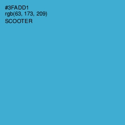 #3FADD1 - Scooter Color Image