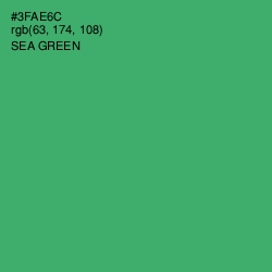 #3FAE6C - Sea Green Color Image