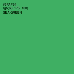#3FAF64 - Sea Green Color Image