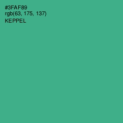 #3FAF89 - Keppel Color Image