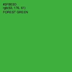 #3FB03D - Forest Green Color Image