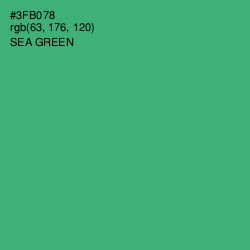 #3FB078 - Sea Green Color Image