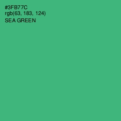 #3FB77C - Sea Green Color Image