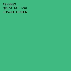#3FBB82 - Jungle Green Color Image