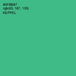 #3FBB87 - Keppel Color Image