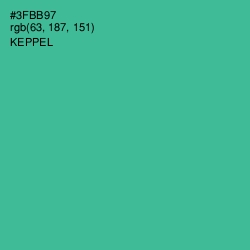 #3FBB97 - Keppel Color Image