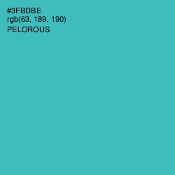#3FBDBE - Pelorous Color Image