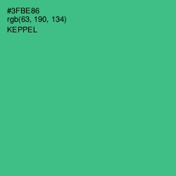 #3FBE86 - Keppel Color Image