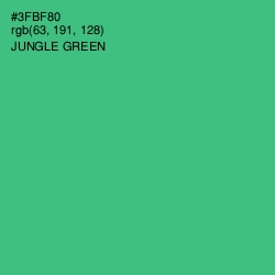 #3FBF80 - Jungle Green Color Image
