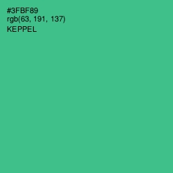 #3FBF89 - Keppel Color Image