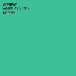 #3FBF97 - Keppel Color Image