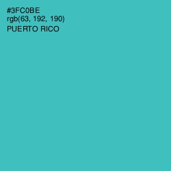 #3FC0BE - Puerto Rico Color Image