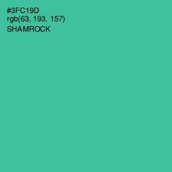 #3FC19D - Shamrock Color Image