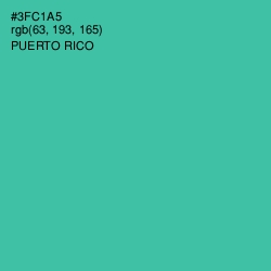 #3FC1A5 - Puerto Rico Color Image