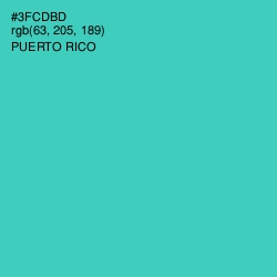#3FCDBD - Puerto Rico Color Image