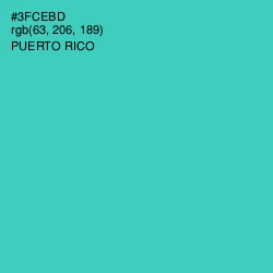 #3FCEBD - Puerto Rico Color Image