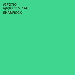 #3FD790 - Shamrock Color Image
