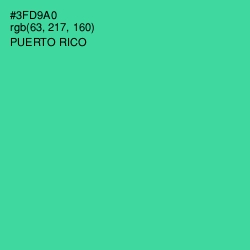 #3FD9A0 - Puerto Rico Color Image