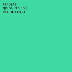 #3FD9A2 - Puerto Rico Color Image